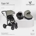 EGGO 3in1 babakocsi szett kemény mózes+autós hordozó SZÜRKE