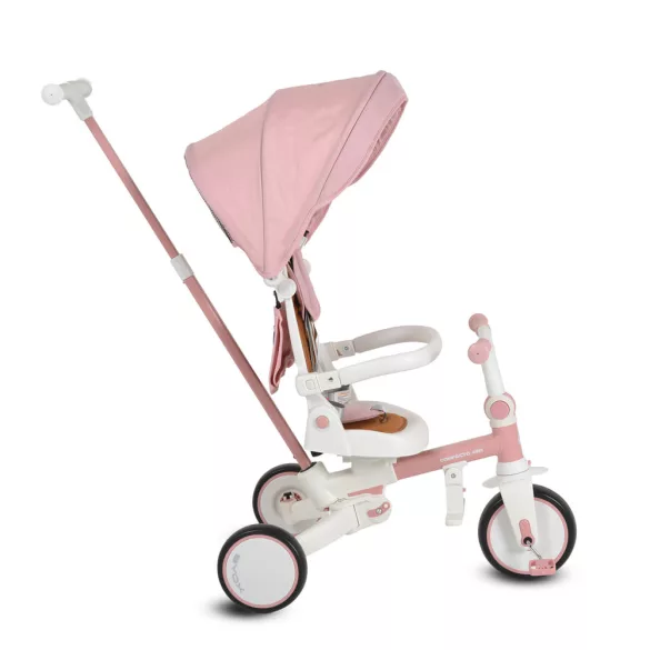 COMPACTO ÚJ 3IN1 tricikli multifunkciós, futóbiciklivé alakítható PINK