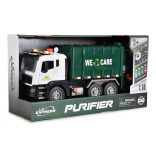 KISAUTÓ szemetesautó szelektív kukákkal 1:10 S.ZÖLD