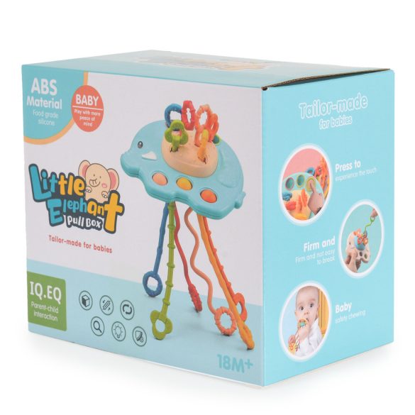 MŰANYAGJÁTÉK szilikon játék érzékszervi Elefánt BÉZS