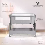 COZY babaöböl összecsukható, táskával SZÜRKE