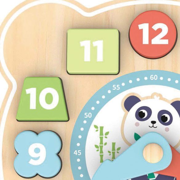 MONI fa puzzle óra pandás PASZTEL