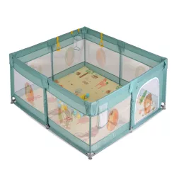   GAMEZONE járóka összecsukható szőnyeggel, 60 labdával 120x120 MENTA