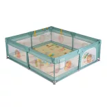 GAMEZONE járóka összecsukható szőnyeggel, 60 labdával 150x200 MENTA