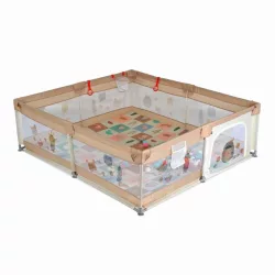   GAMEZONE  járóka összecsukható szőnyeggel, 60 labdával 180x200 BÉZS