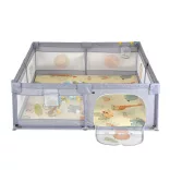 GAMEZONE  járóka összecsukható szőnyeggel, 60 labdával 180x200 SZÜRKE