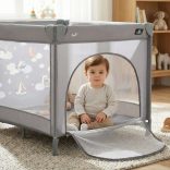 JOYZI utazójáróka összecsukható 90*90cm SZÜRKE