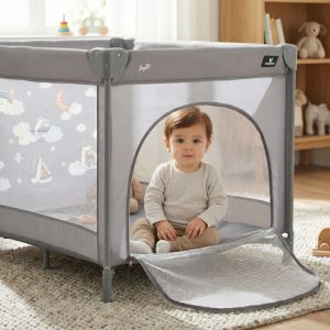 JOYZI utazójáróka összecsukható 90*90cm SZÜRKE