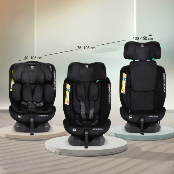 AVENTURA dönthető autósülés 40-150cm FEKETE