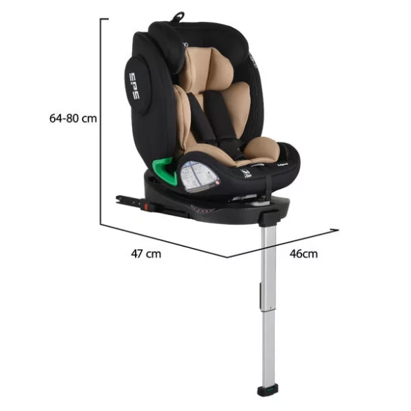 LEGEND autós ülés 40-150cm támasztólábbal BÉZS