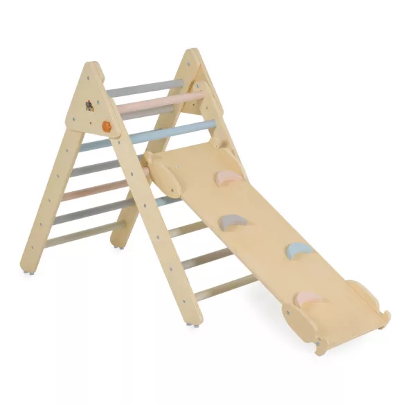 PIKLER fa mászóka 3in1 rámpával, létrával, híddal