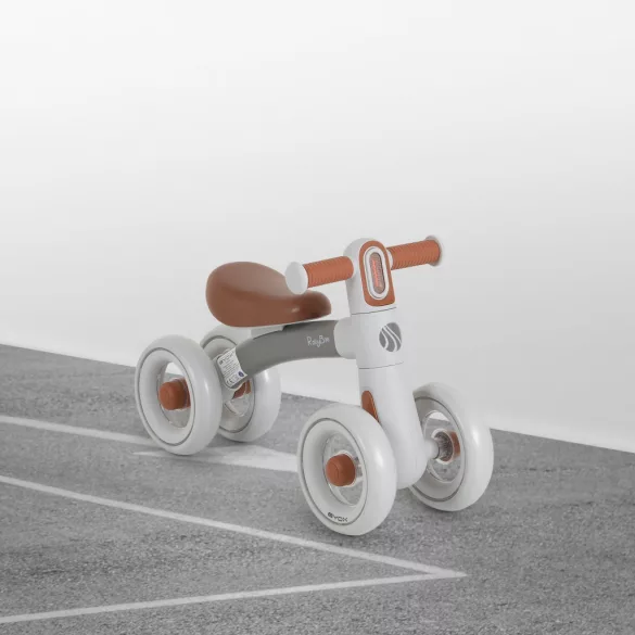ROLLYBO mini futóbicikli 4 kerekű SZÜRKE/BARNA üléssel