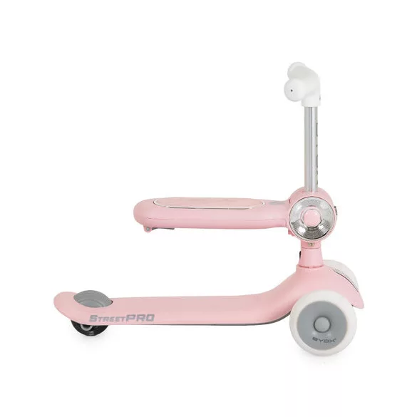 STREETPRO roller 2in1 üléssel, zenél, 30kg-ig PINK