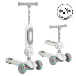 STREETPRO roller 2in1 üléssel, zenél, 30kg-ig SZÜRKE
