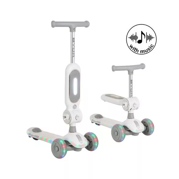 STREETPRO roller 2in1 üléssel, zenél, 30kg-ig SZÜRKE