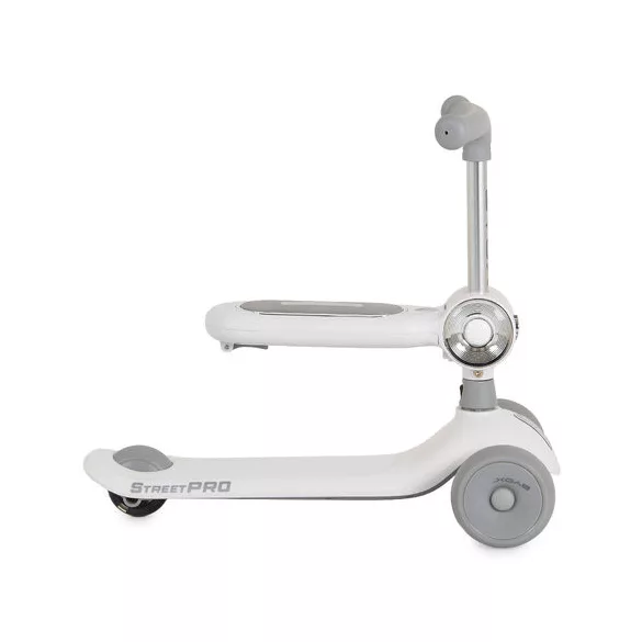STREETPRO roller 2in1 üléssel, zenél, 30kg-ig SZÜRKE
