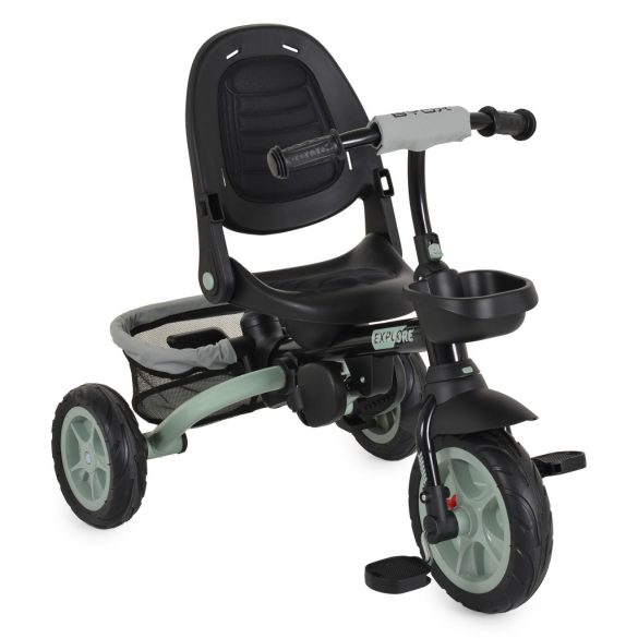EXPLORE tricikli összecsukható tolókaros ZÖLD