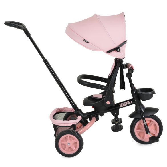 EXPLORE tricikli összecsukható kormányos PINK