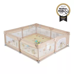   GAMEZONE  járóka szőnyeggel, 60 labdával 180x200 VILÁGOS BÉZS