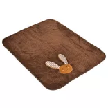TAKARÓ Coco Puppy nyuszi fülekkel 90x75cm BARNA