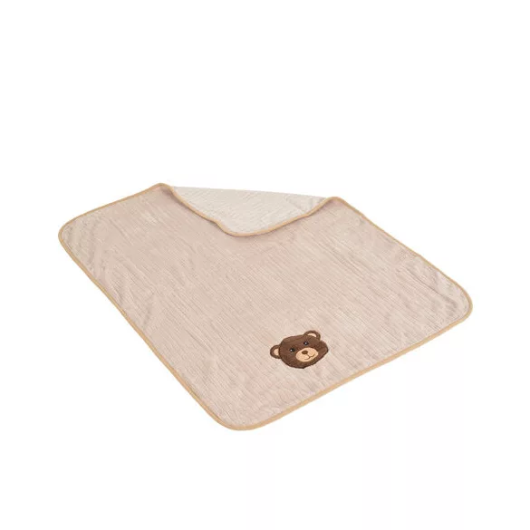 TAKARÓ Honey Bear macifejjel 90x75cm BÉZS