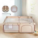 GameZone Basic járóka 150x200 lecippzározható oldal, sarokvédő egyszínű BÉZS