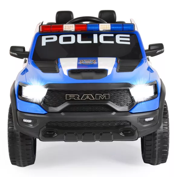 BO RAM MAMMOTH elektromos rendőrautó hangos bemondóval 107cm 2 motoros KÉK