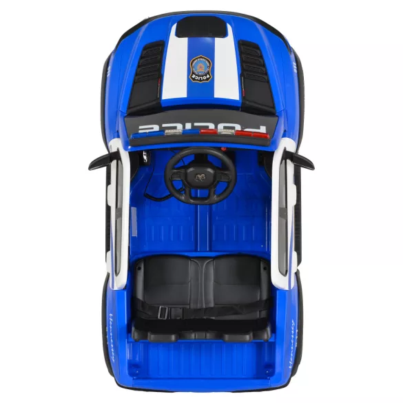 BO RAM MAMMOTH elektromos rendőrautó hangos bemondóval 107cm 2 motoros KÉK