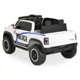 BO RAM MAMMOTH elektromos rendőrautó hangos bemondóval 107cm 2 motoros FEHÉR
