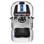 BO RAM MAMMOTH elektromos rendőrautó hangos bemondóval 107cm 2 motoros FEHÉR