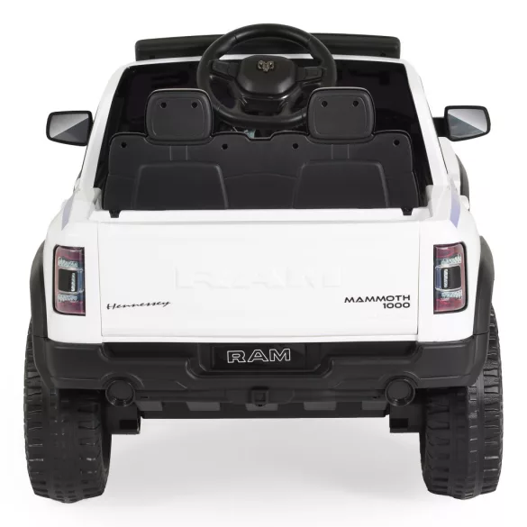 BO RAM MAMMOTH elektromos rendőrautó hangos bemondóval 107cm 2 motoros FEHÉR