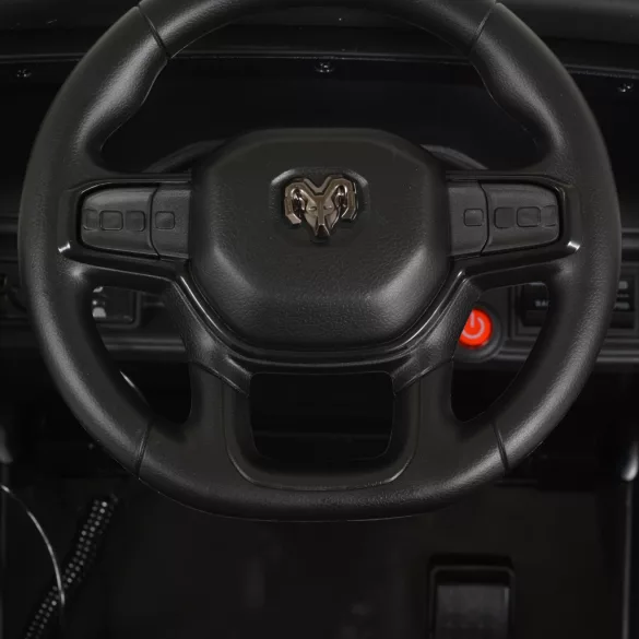 BO RAM MAMMOTH elektromos rendőrautó hangos bemondóval 107cm 2 motoros FEHÉR