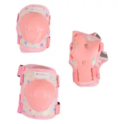   BICIKLIS/Görkori védőfelszerelés GLAMI térd, könyök, kézvédő szett A 25kg PINK