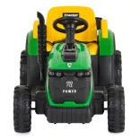 BO TERRON traktor 4 kerekű trélerrel 12V két motoros ZÖLD
