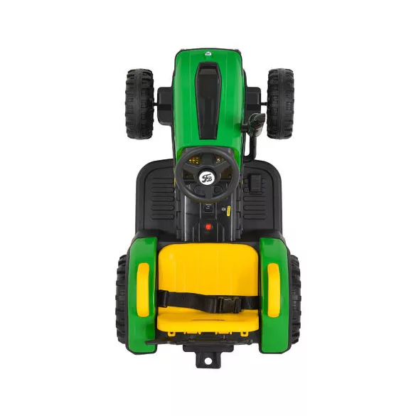 BO TERRON traktor 4 kerekű trélerrel 12V két motoros ZÖLD
