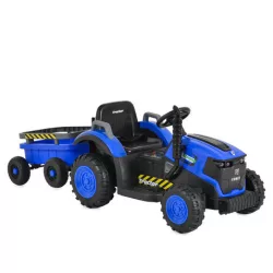 BO TERRON traktor 4 kerekű trélerrel 12V két motoros KÉK