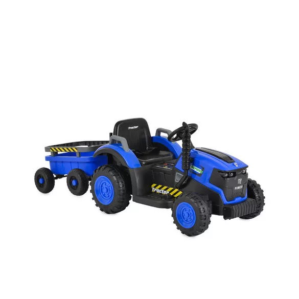 BO TERRON traktor 4 kerekű trélerrel 12V két motoros KÉK