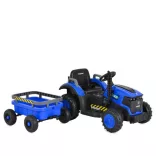 BO TERRON traktor 4 kerekű trélerrel 12V két motoros KÉK