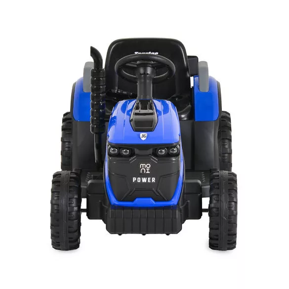 BO TERRON traktor 4 kerekű trélerrel 12V két motoros KÉK