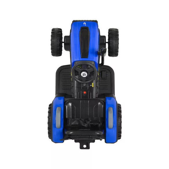 BO TERRON traktor 4 kerekű trélerrel 12V két motoros KÉK