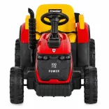 BO TERRON traktor 4 kerekű trélerrel 12V két motoros PIROS