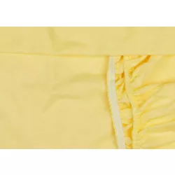   Lepedő kiságyba  gumis szegéllyel 60x120-70x140cm P SÁRGA  