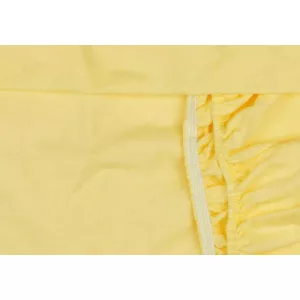 Lepedő kiságyba  gumis szegéllyel 60x120-70x140cm P SÁRGA  