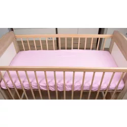Lepedő kiságyba  gumis szegéllyel 60x120-70x140cm RÓZSA