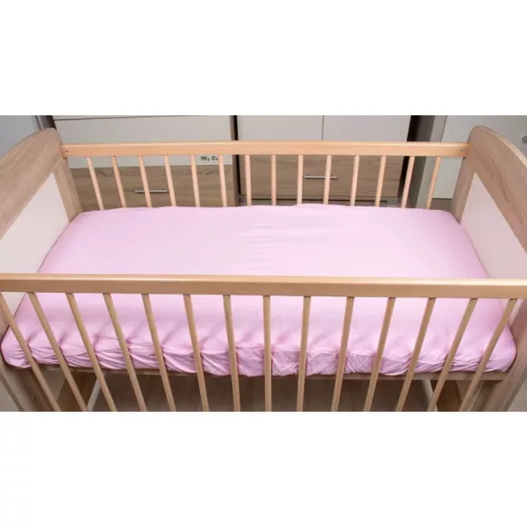 Lepedő kiságyba  gumis szegéllyel 60x120-70x140cm RÓZSA