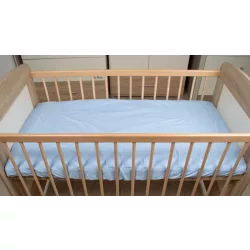 Lepedő kiságyba  gumis szegéllyel 60x120-70x140cm V KÉK 