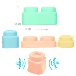 MOCHTOYS Play&Squish puha vonat és kocka szett 12db  PASZTELL