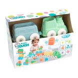 MOCHTOYS Play&Squish puha vonat építőkocka NAGY szett 12+4dbos PASZTELL ZÖLD 
