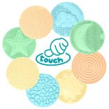 MOCHTOYS Play&Squish szenzorikus szőnyeg -kerek tapilapok 8db PASZTELL