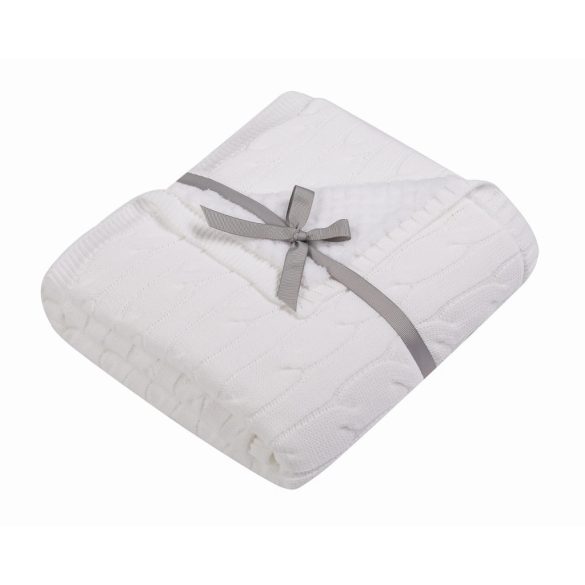 Duetbaby kötött bélelt takaró - Fehér